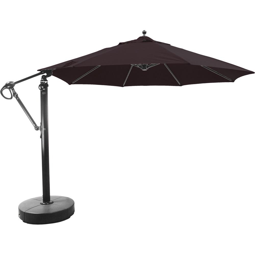Galtech 11 Ft. Octagonal Aluminum Patio Umbrella W/ Manual Lift & Easy Tilt Wheel - Black Frame W/ Black Sunbrella Fabric thumbnail