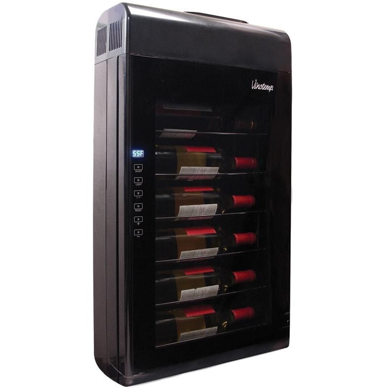 Vinotemp VT-6TED-WB 6 Bottle Wall-Mounted Thermoelectric Wine Cooler Full View