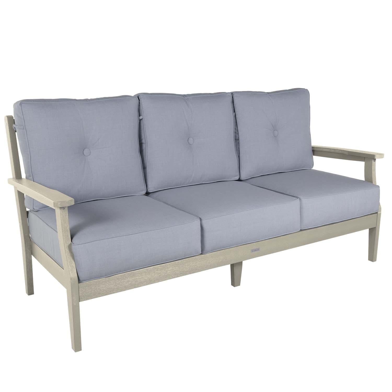 Blushing Bay 6 Pc Recycled Plastic Grand Seating Set in Bliss Dew/Whitewash by Lakeview Outdoor Designs - Sofa - White Background thumbnail