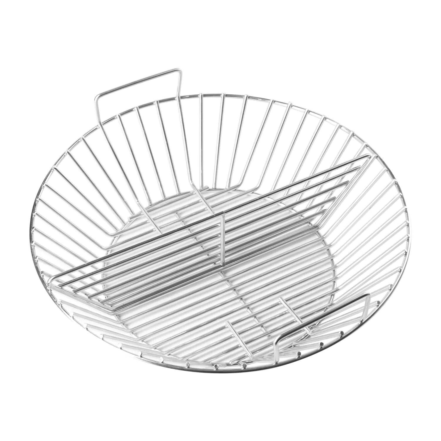 BBQGuys Signature Charcoal Basket For 24-Inch Kamado Grills - Stainless Steel - Fits Kamado Joe Pro Joe, Big Joe, Big Green Egg XL - BBQ-CAB-19-SS