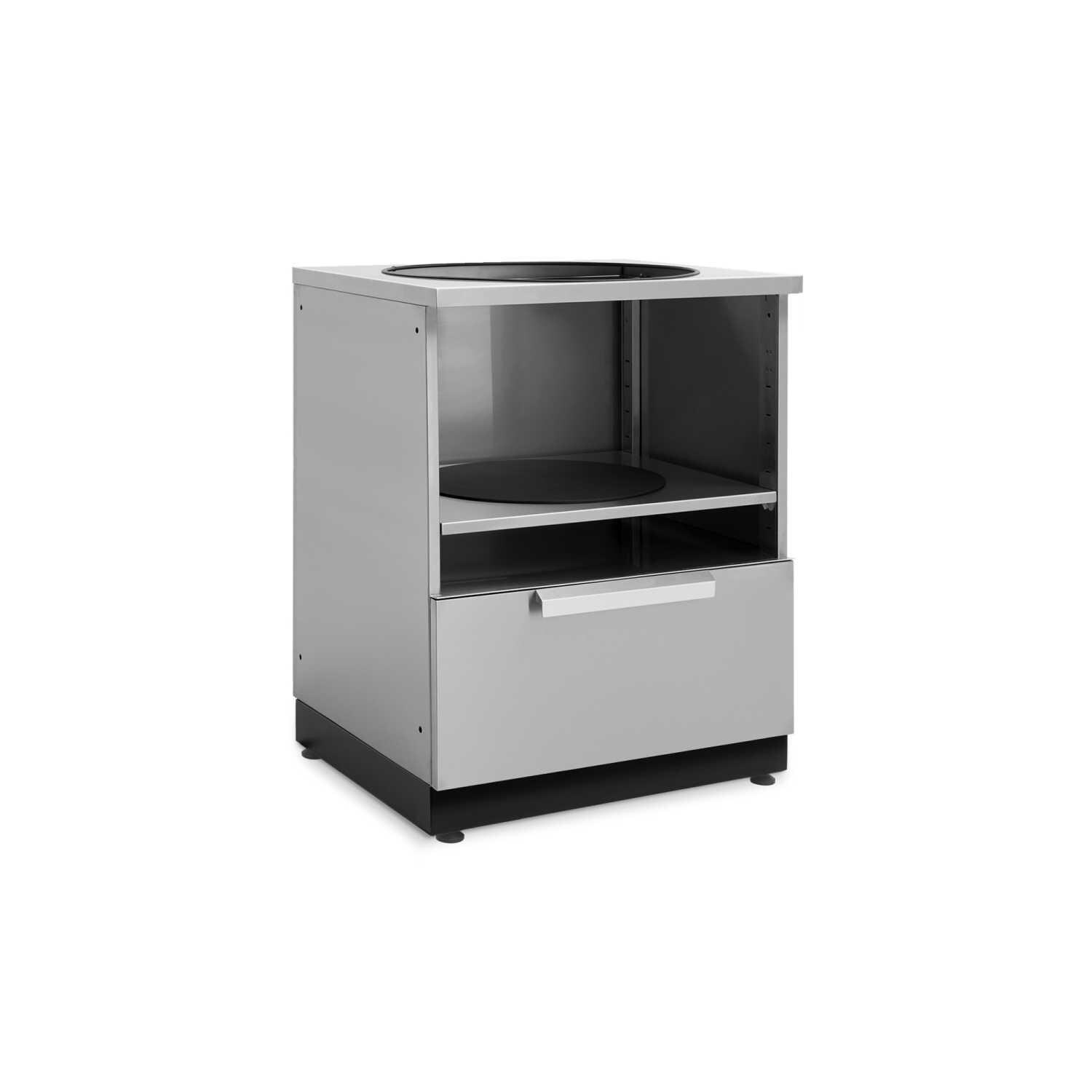 NewAge Outdoor Kitchen Classic Stainless Steel Kamado Cabinet - Angled View thumbnail