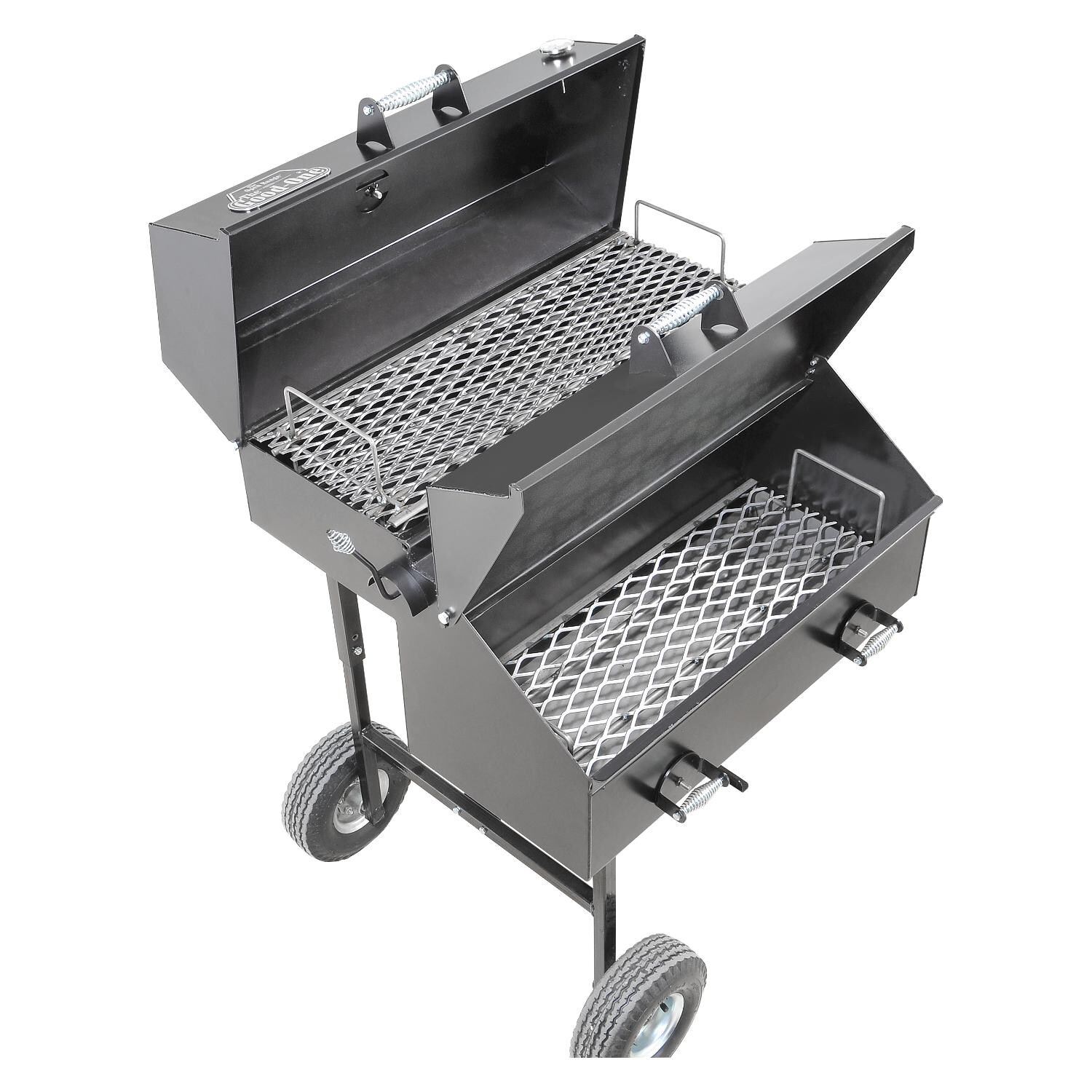 The Good-One 06300AOH Open Range Gen III 36-Inch Freestanding Charcoal Smoker - Open thumbnail