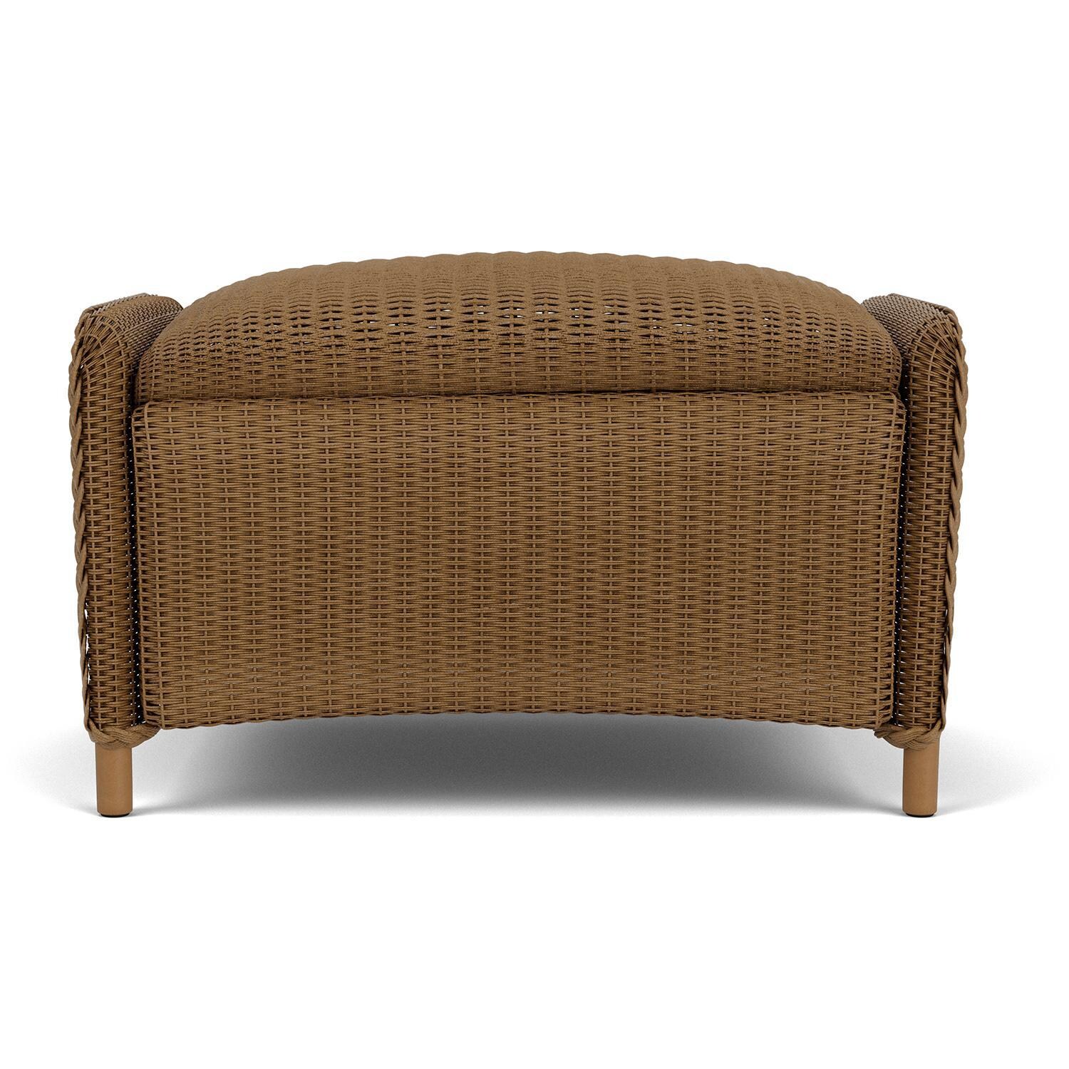 Lloyd Flanders Reflections 4-Piece Seating Set W/ Ottoman & End Table in Hickory Finish - Ottoman Front thumbnail