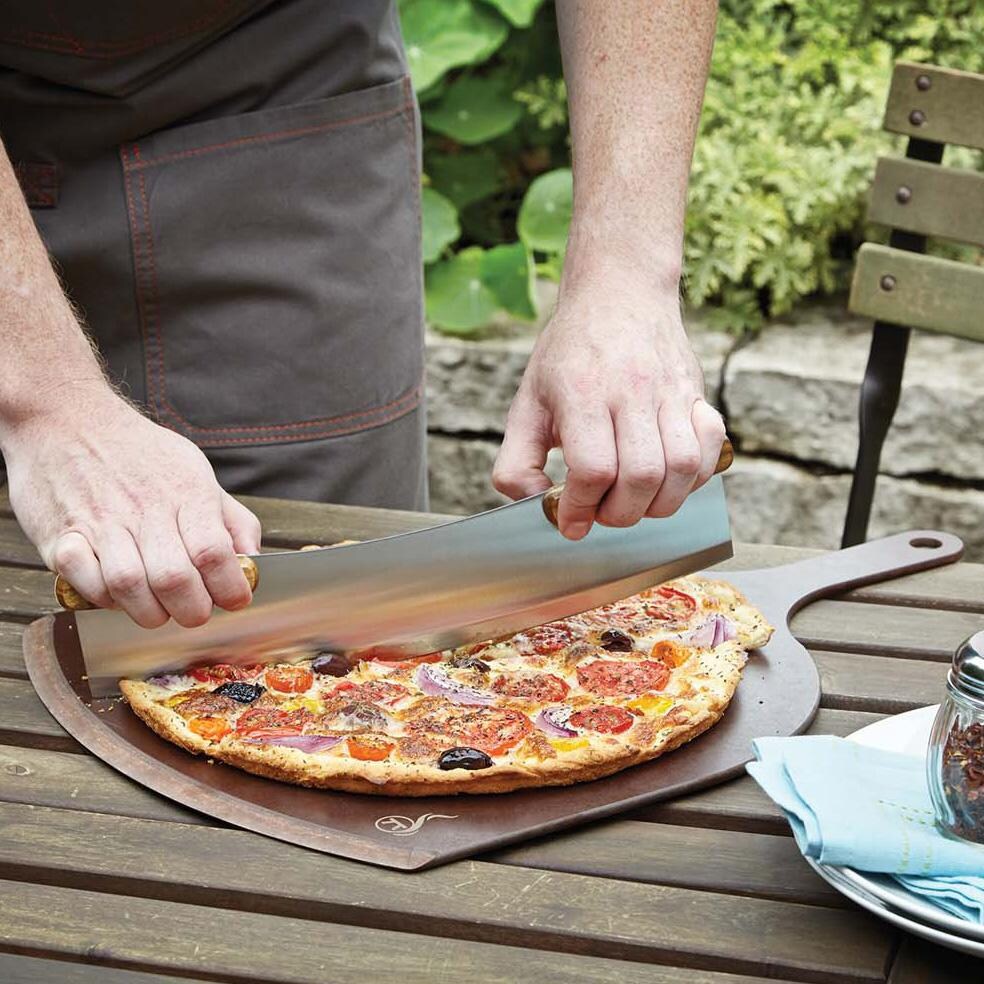 Outset  76615 Acacia Pizza Cutter - Lifestyle thumbnail