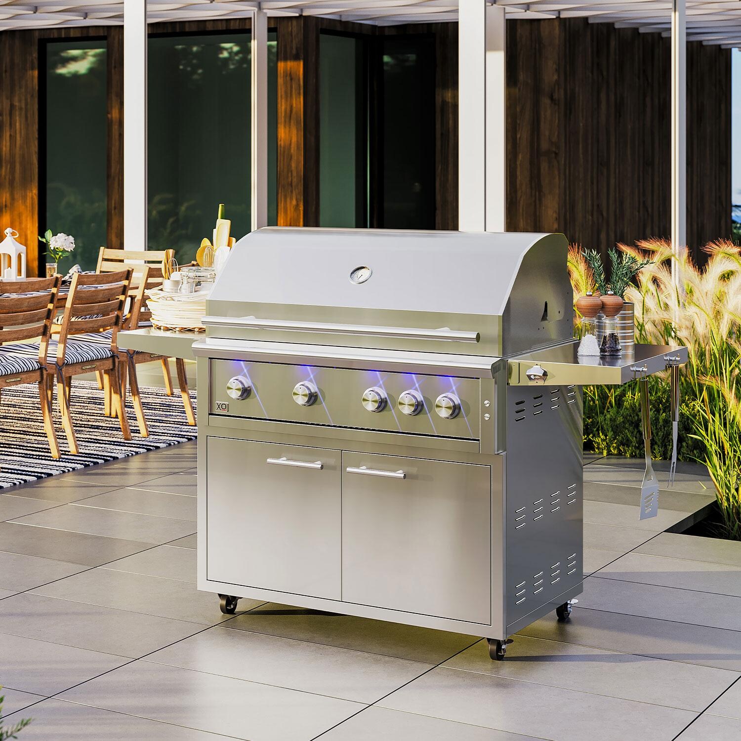XO Appliance XOG36CART Stainless Steel 36-in Grill Cart - Lifestyle thumbnail