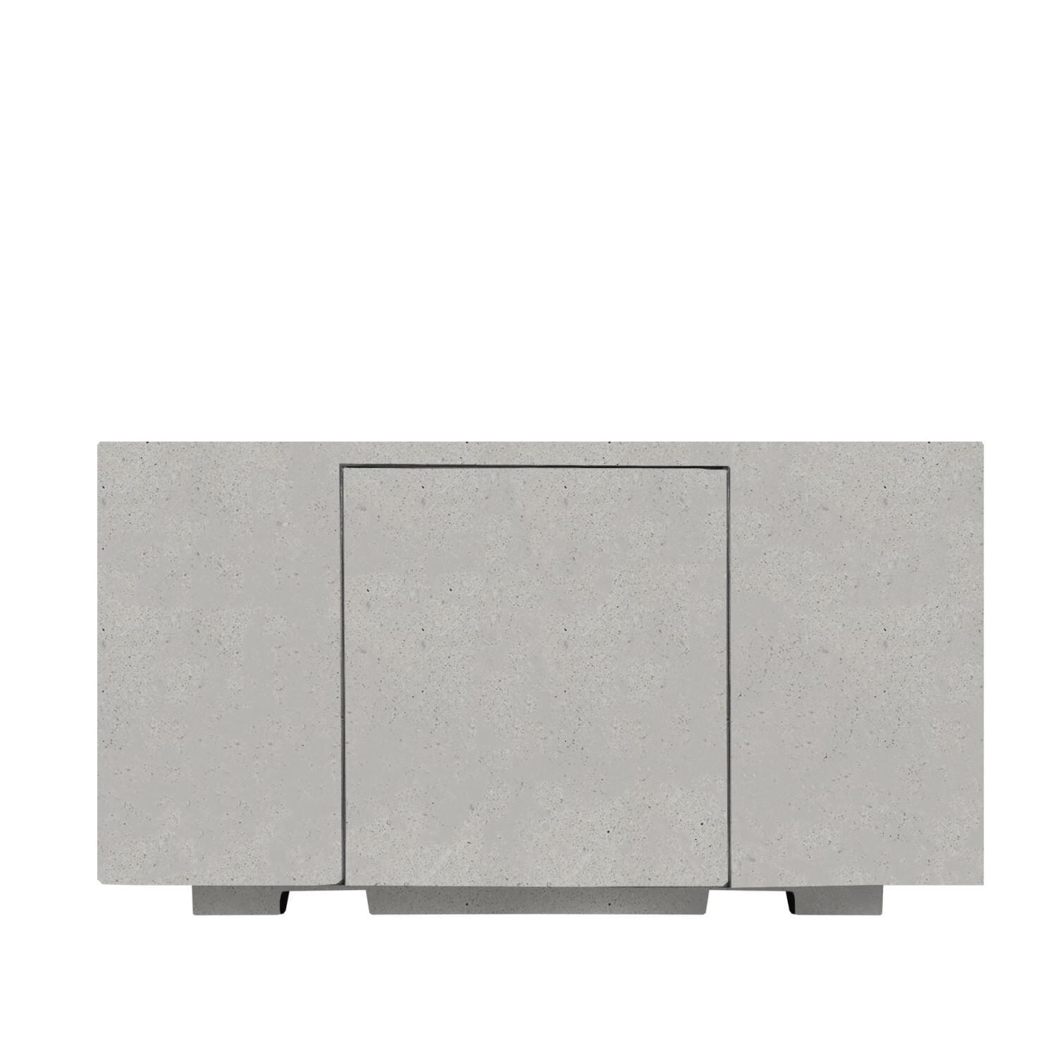 Prism Hardscapes SCPH-435-5LP Porto 58 58-in Rectangular Propane Gas Fire Pit Table - Side View - White Background thumbnail