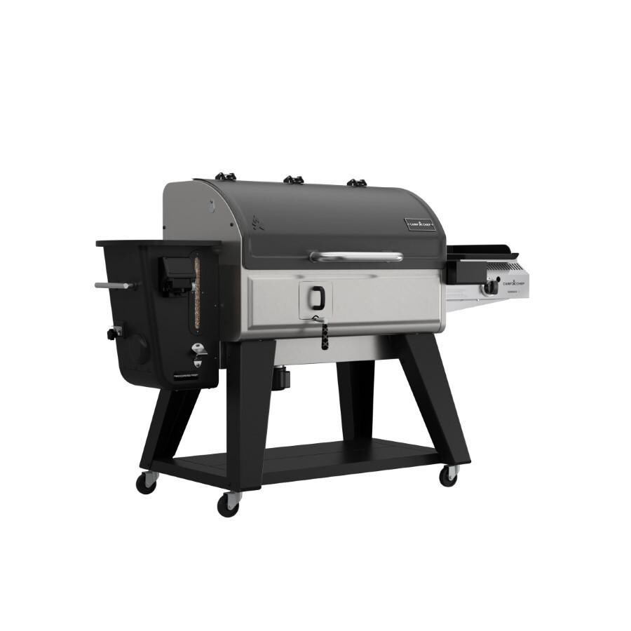 Camp Chef PG36WWSB + PG14 Woodwind Pro WiFi 36-Inch Pellet Grill With Propane Sidekick Griddle - Right - White Background thumbnail