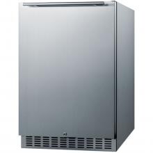 Summit 24-Inch 4.6 Cu. Ft. Outdoor Rated Compact Refrigerator - Stainless Steel/Black Interior - CL67ROSB