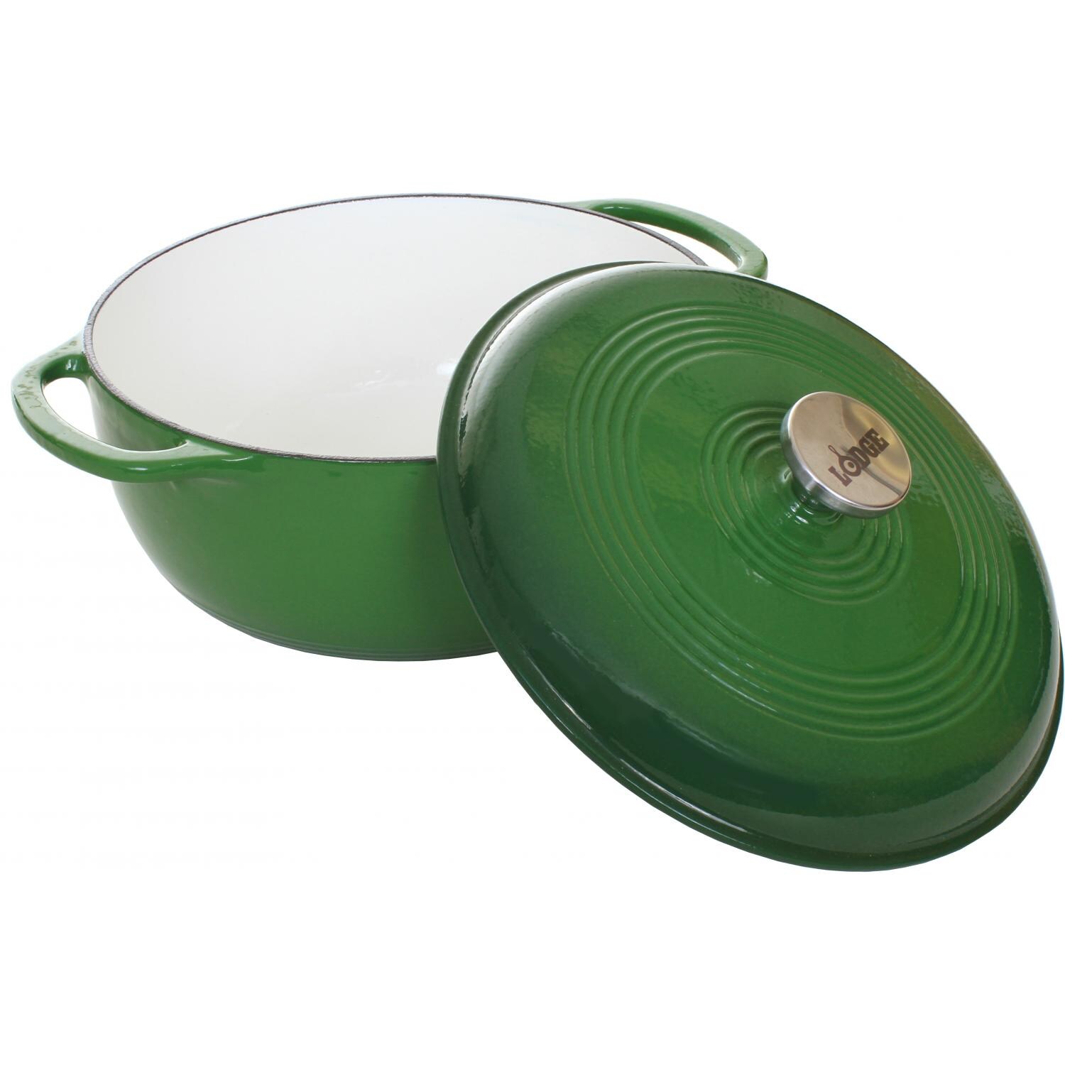 Lodge Dutch Ovens 6 Quart Island Spice Cast Iron Enamel Dutch Oven, Gradated Green thumbnail