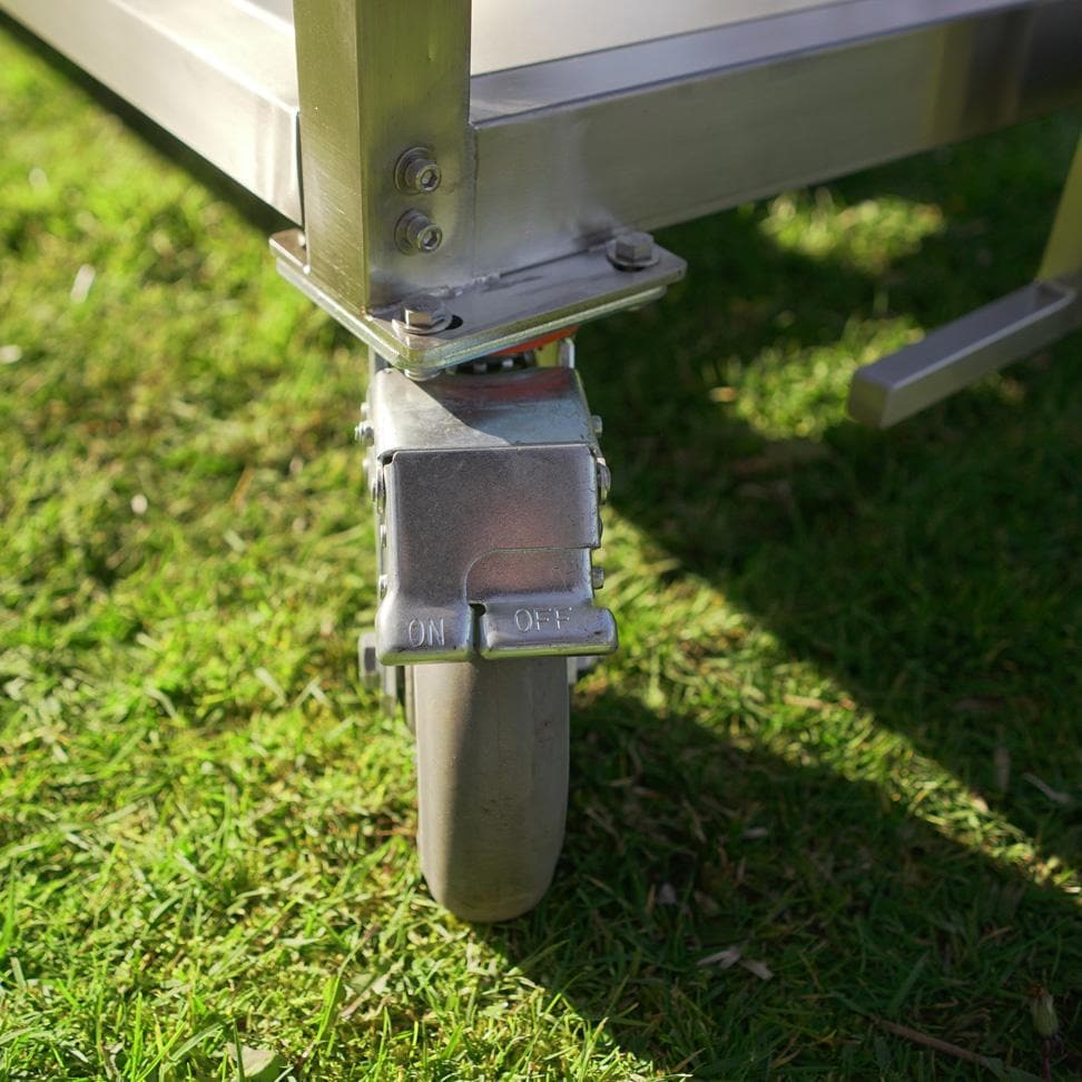 Tagwood BBQ 26 Inch Argentine Santa Maria Wood Fire &amp; Charcoal Grill - Locking Wheel - Detail thumbnail