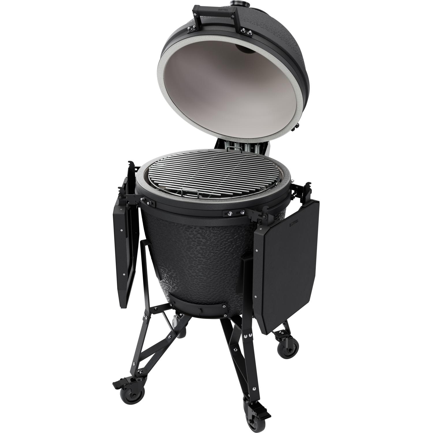 BSTRD.CORE B301G-USA Large Complete Kamado Grill in Graphite - Open Side - White Background thumbnail