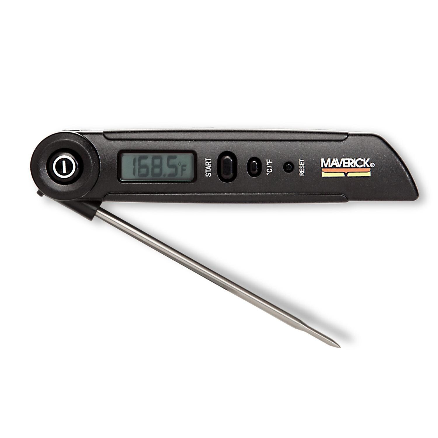 Maverick DT-13Black Pocket Flip Action Thermometer - White Background thumbnail