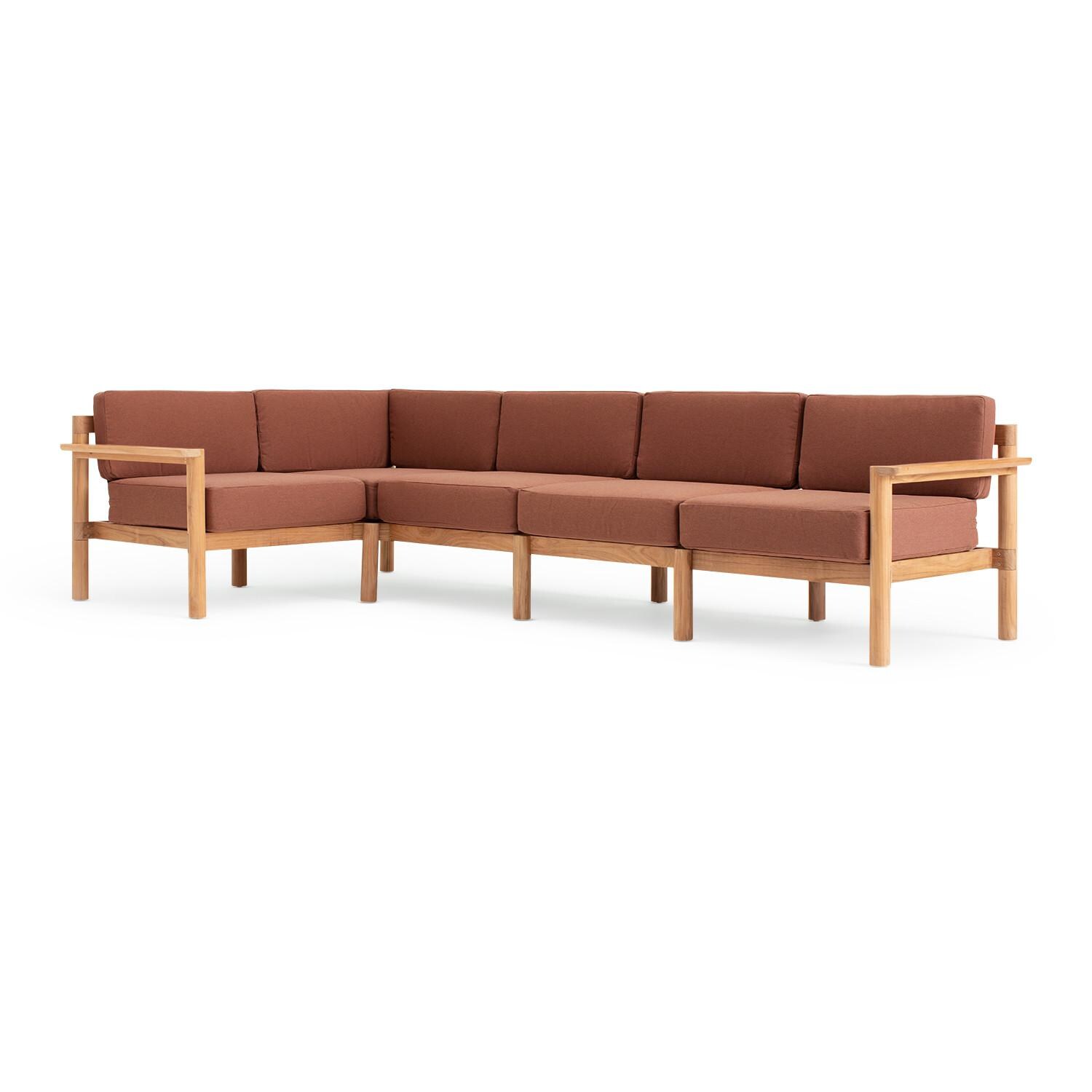 Neighbor HVN-SECT5-RU-2 5 Piece Sectional W/ Teak Arms thumbnail