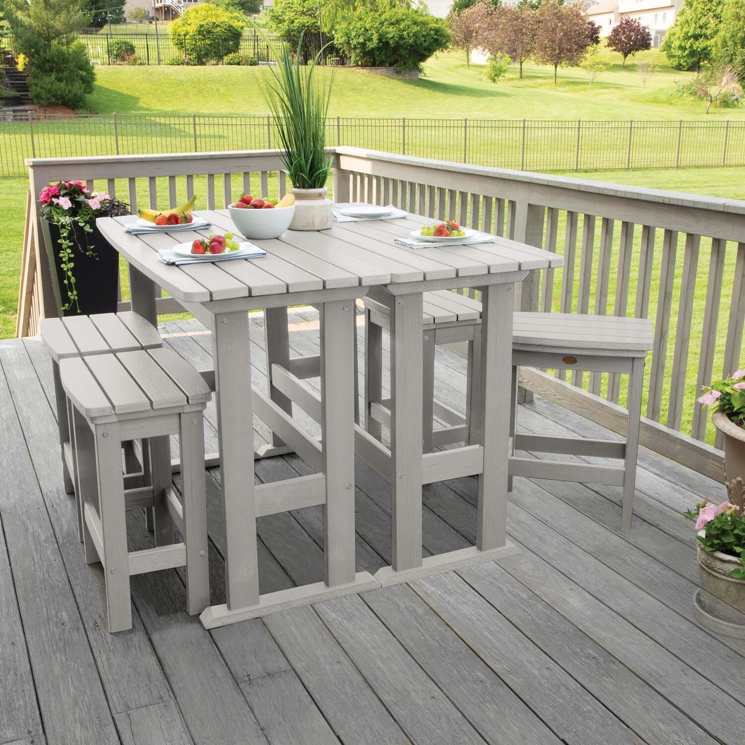 Hart Lane 6 Pc Recycled Plastic Counter Height Dining Set in Harbor Gray By Lakeview - Lifestyle thumbnail
