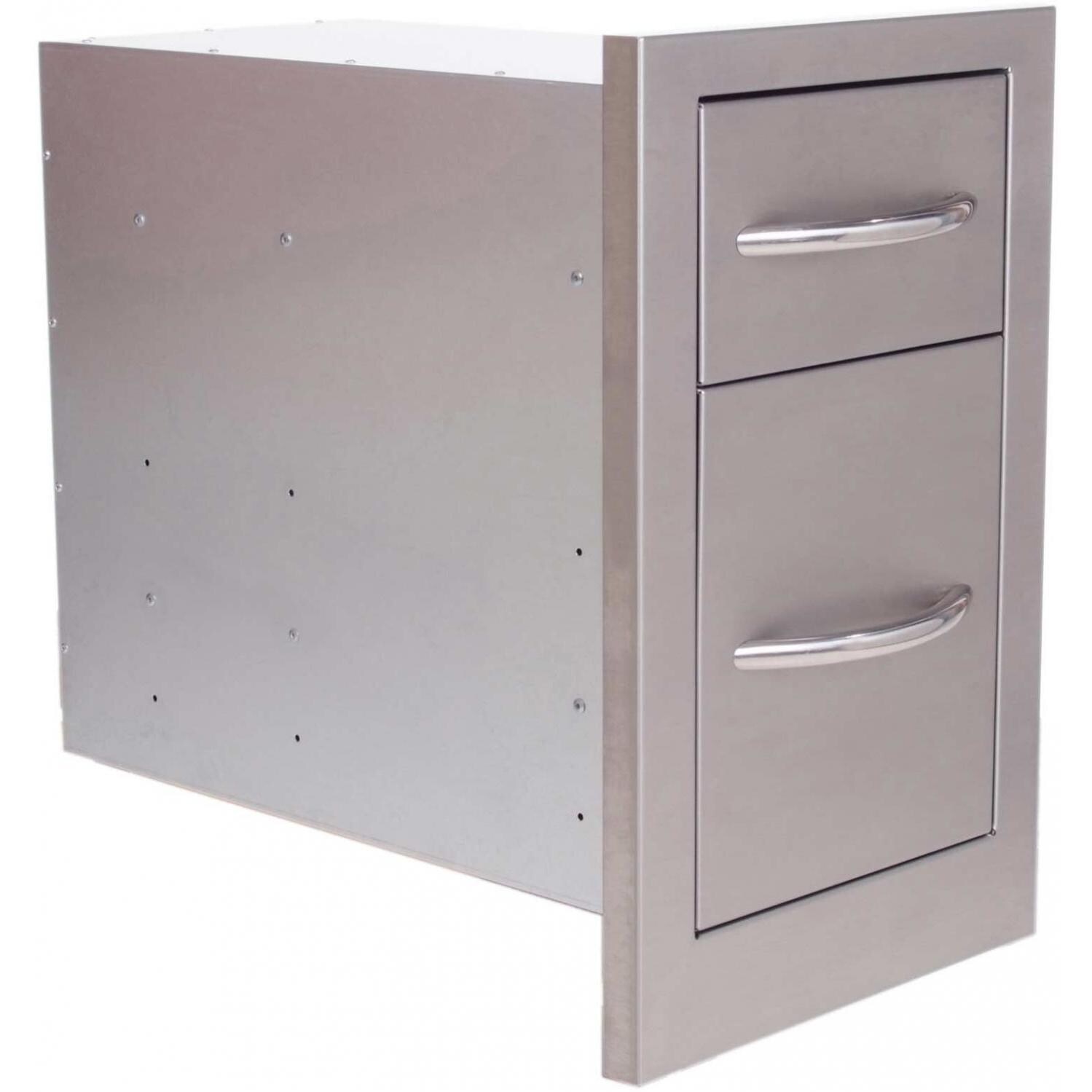 Cal Flame Stainless Steel 2 Drawer Storage - Side View thumbnail