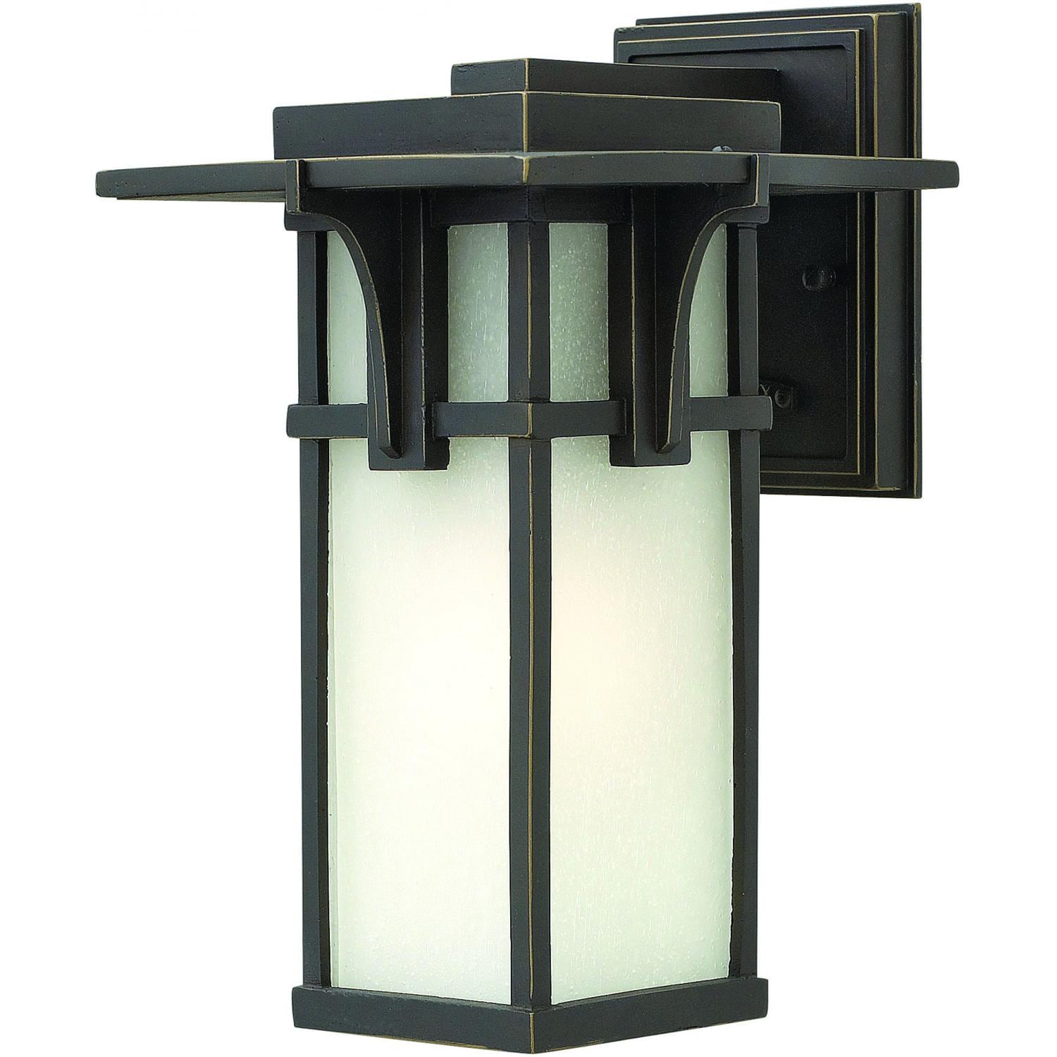 Hinkley Lighting Manhattan One Light 12-Inch Outdoor Wall Light W/ Etched Glass - Oil Rubbed Bronze - 2230OZ