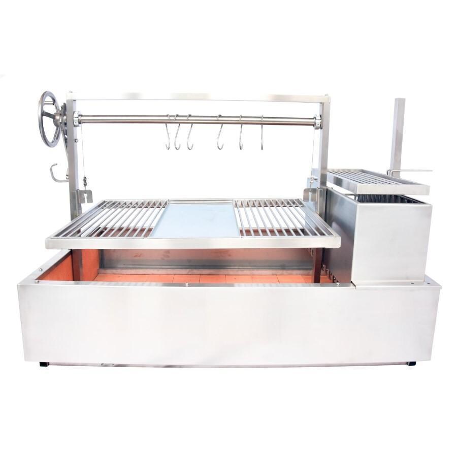 Tagwood BBQ BBQ25SS XL Built-In Argentine Santa Maria Wood Fire & Charcoal Grill - Back View - White Background thumbnail