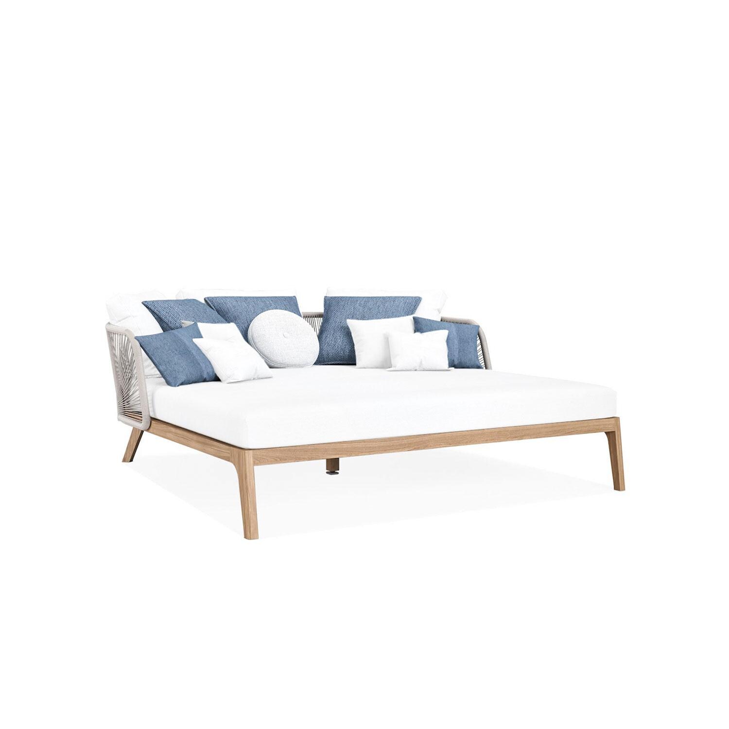 Willowlake Teak Daybed in Natural by Lakeview Outdoor Designs - Side View - White Background thumbnail