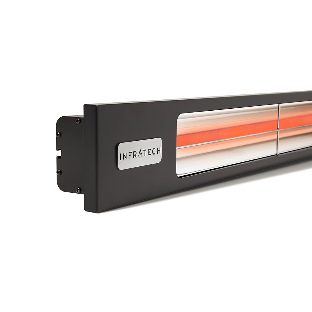 Infratech Slimline Series 42 1/2-Inch 2400W Single Element Electric Infrared Patio Heater - 208V - Matte Black - SL2428BL