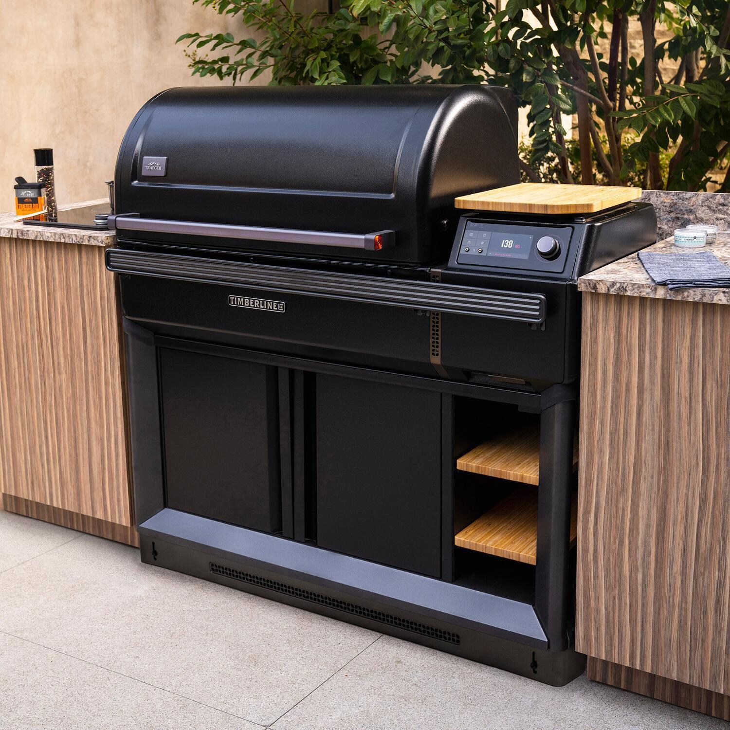 Traeger TBB01RLG Timberline XL Wood Pellet Grills With BAC681 Built-In Trim Kit - In Outdoor Kitchen Island - Lifestyle thumbnail