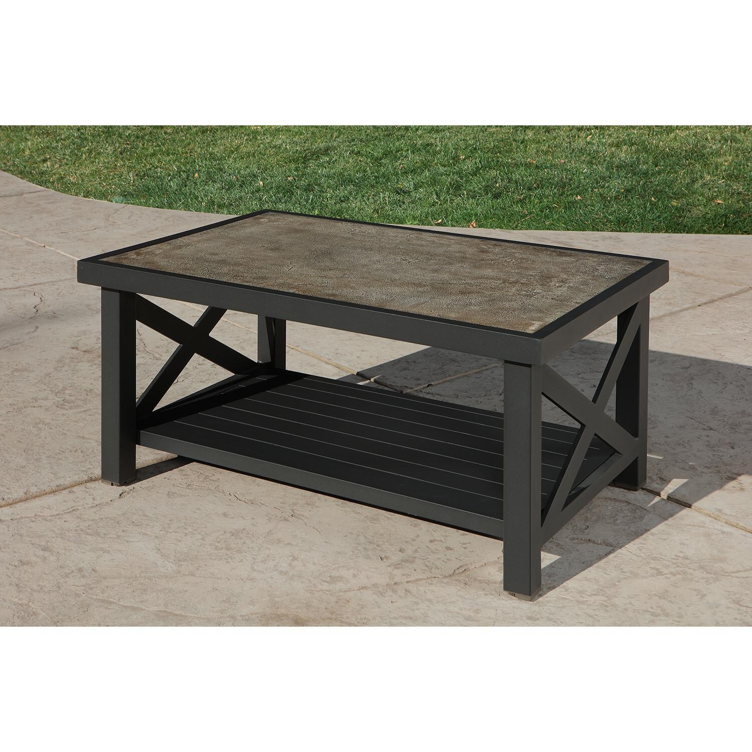 Lakeview Outdoor Designs Lake Charles 6 Piece Aluminum Patio Conversation Set - Patio Coffee Table thumbnail