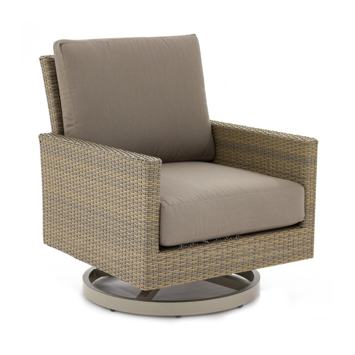 Lafitte 5 Piece Wicker Patio Conversation Set - Swivel Club Chair thumbnail