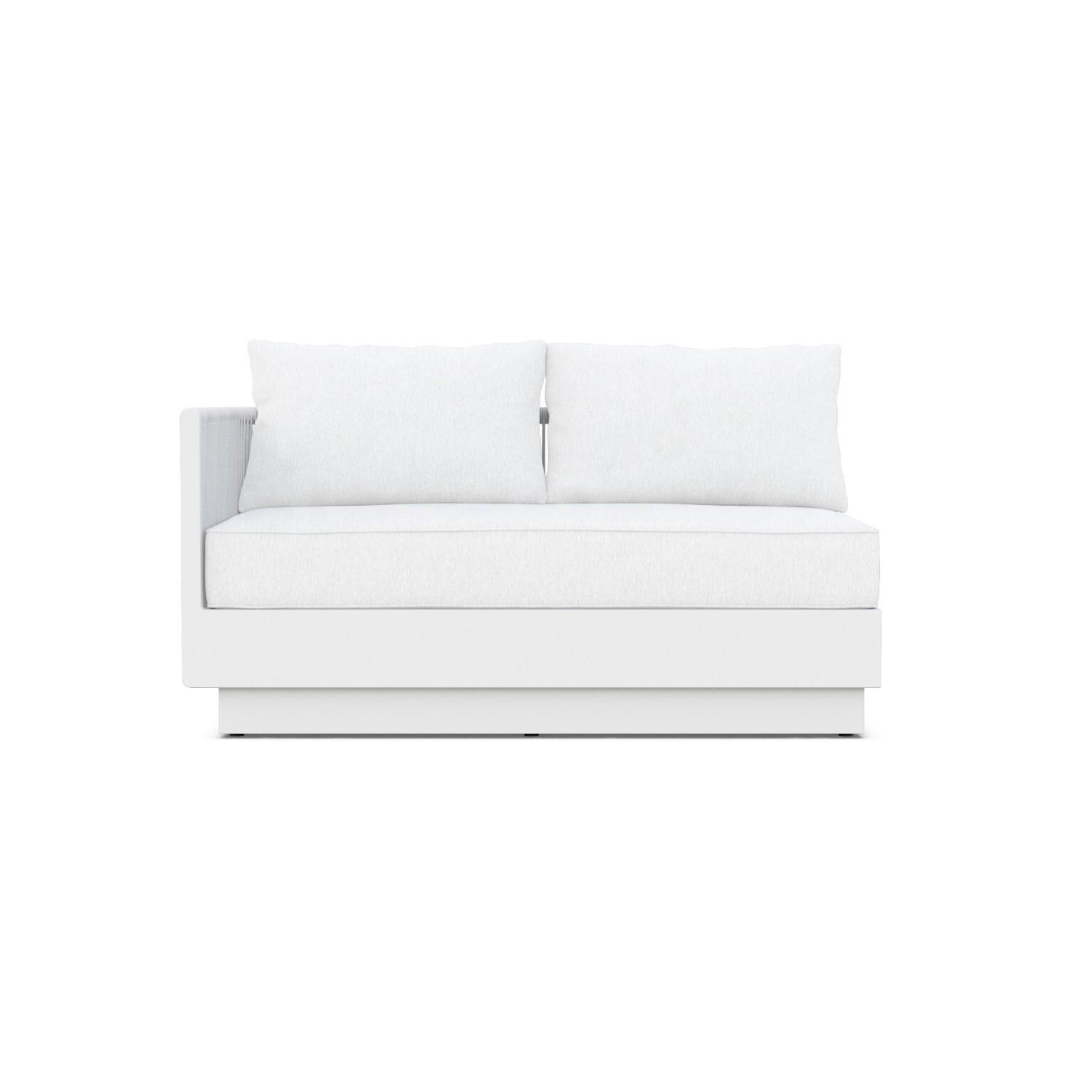 Azzurro Living POR-R01S2R-CU Porto Woven Rope Right Arm Club Chair in Pearl Gray/Cloud - Front - White Background thumbnail