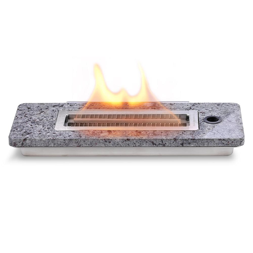 Lovinflame - 425008 + 425010 (2) - Tabletop Firepit w/ Fuel - Granite - White Background thumbnail