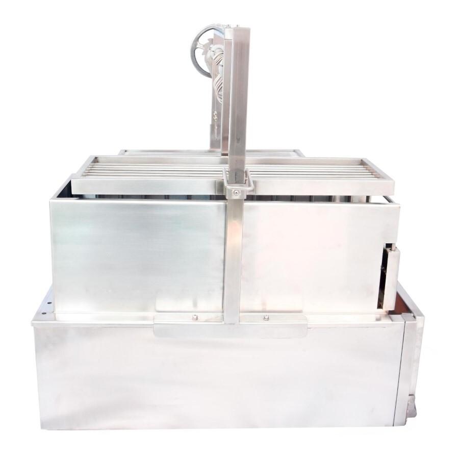 Tagwood BBQ BBQ25SS XL Built-In Argentine Santa Maria Wood Fire & Charcoal Grill - Left Side View - White Background thumbnail