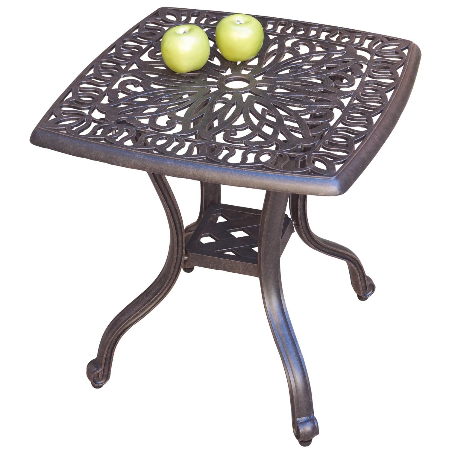 Darlee Elisabeth Patio End Table - Antique Bronze thumbnail
