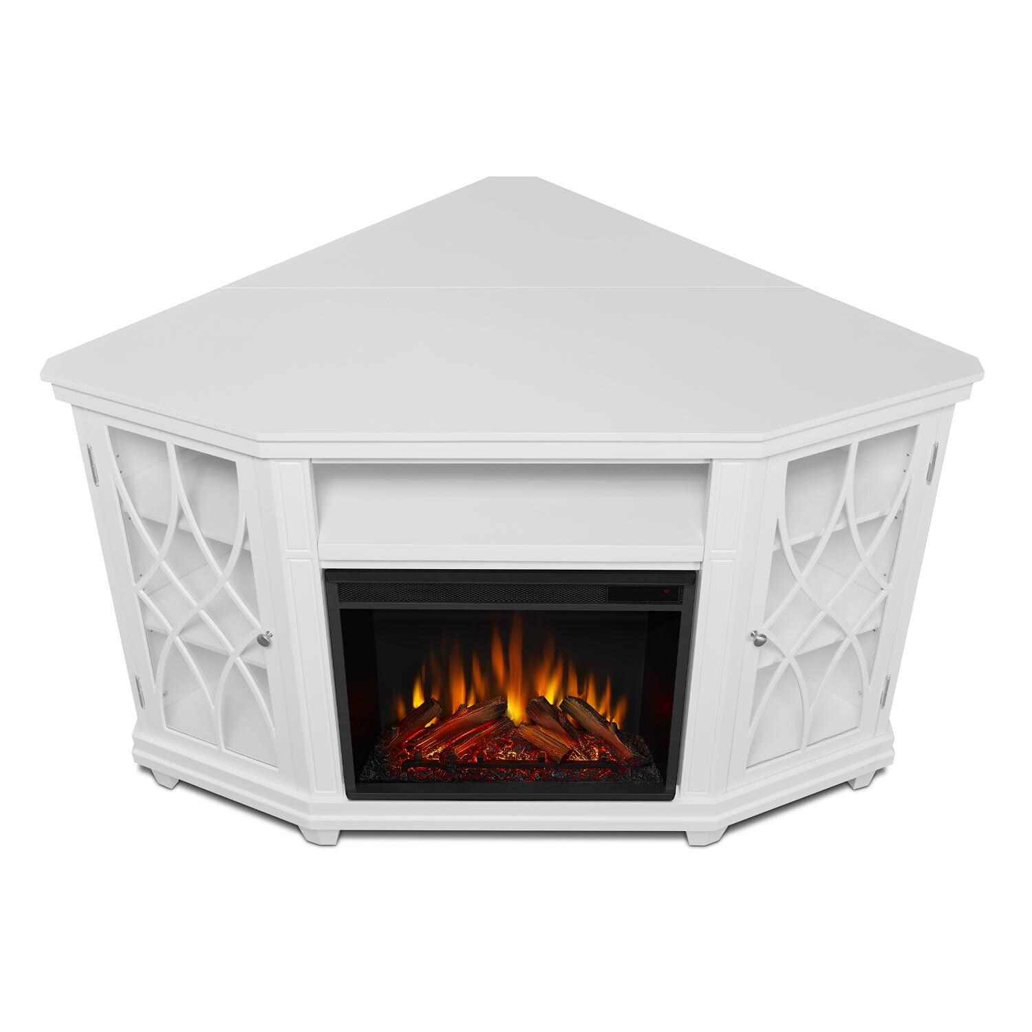 Real Flame - 1750E-W - Lynette 56-Inch Corner Electric Fireplace Entertainment Center - White - Top View thumbnail