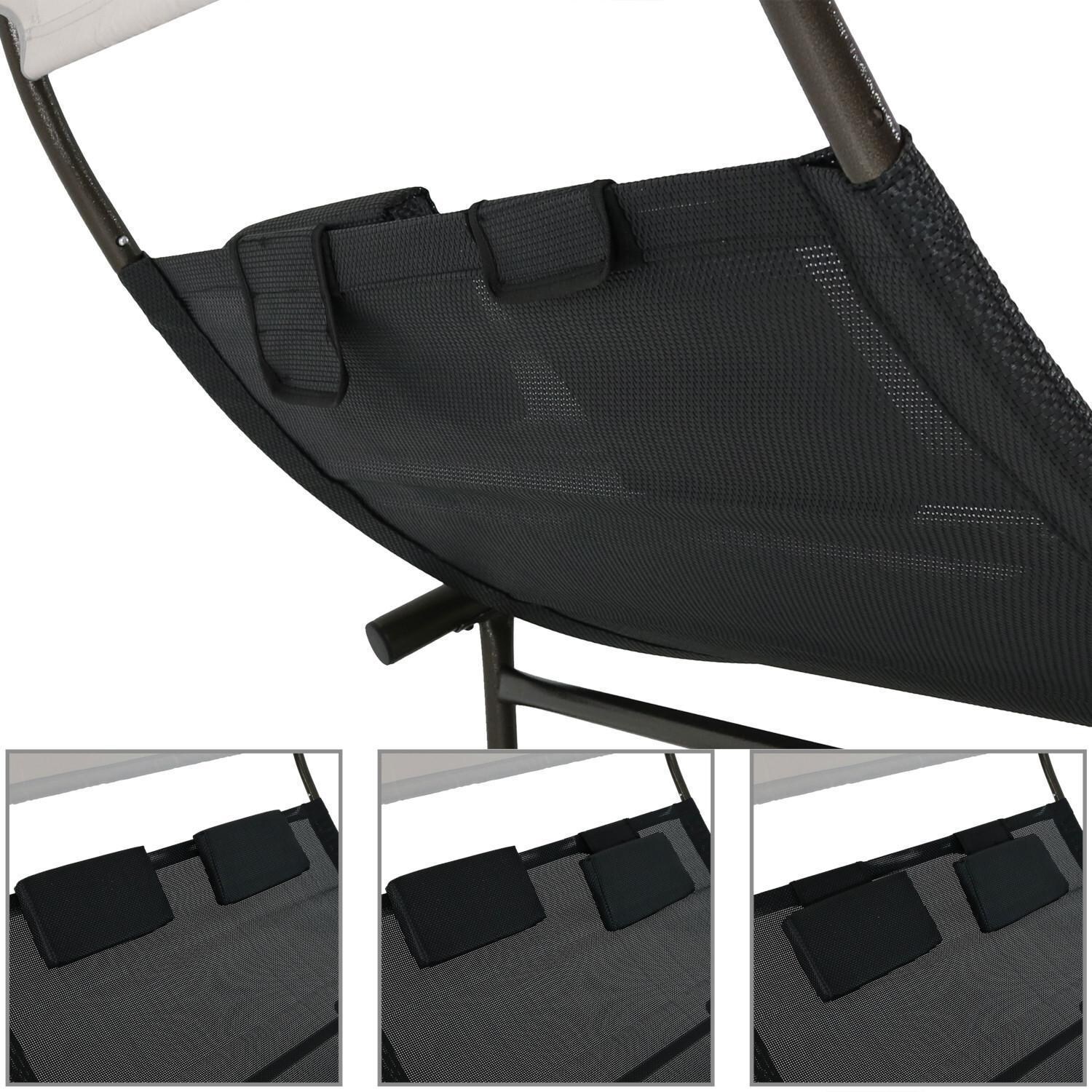 Ultimate Patio Rocking Double Sling Chaise Lounge W/ Canopy and Pillows - Color Swatch thumbnail