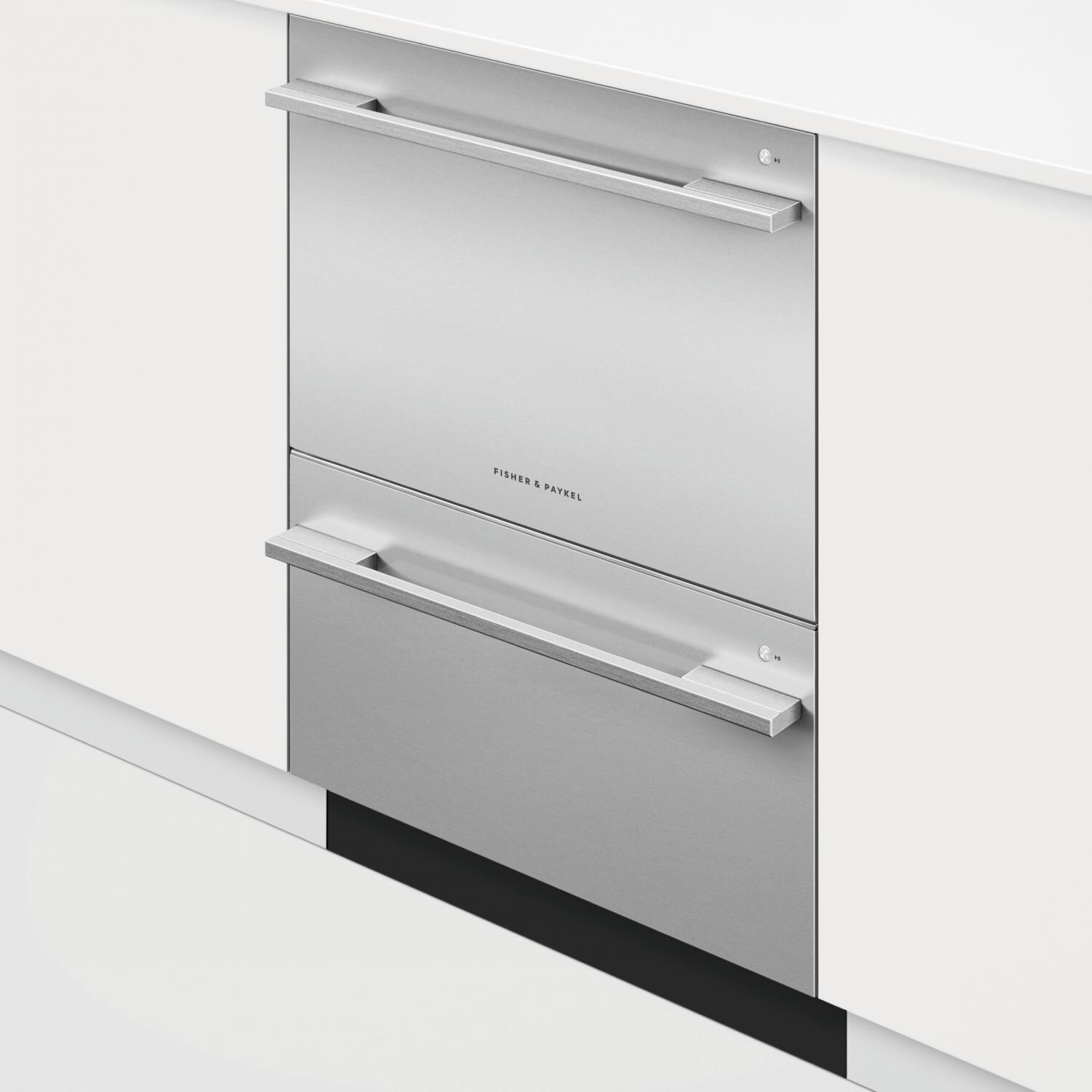 Fisher Paykel DD24DDFTX9 Double Dish Drawer Flat Door - Stainless Steel - Installed thumbnail