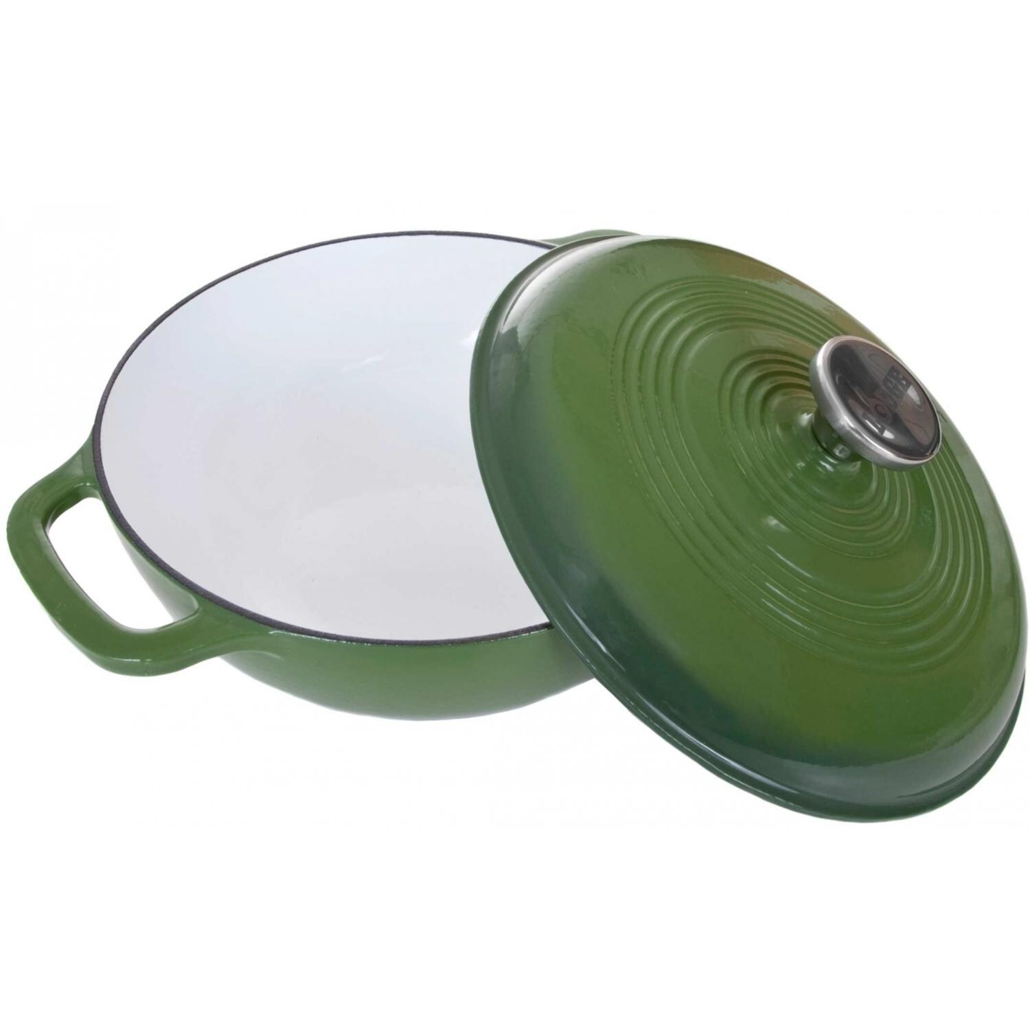Lodge 3 Quart Colored Enamel Cast Iron Dutch Oven, Emerald Gradated