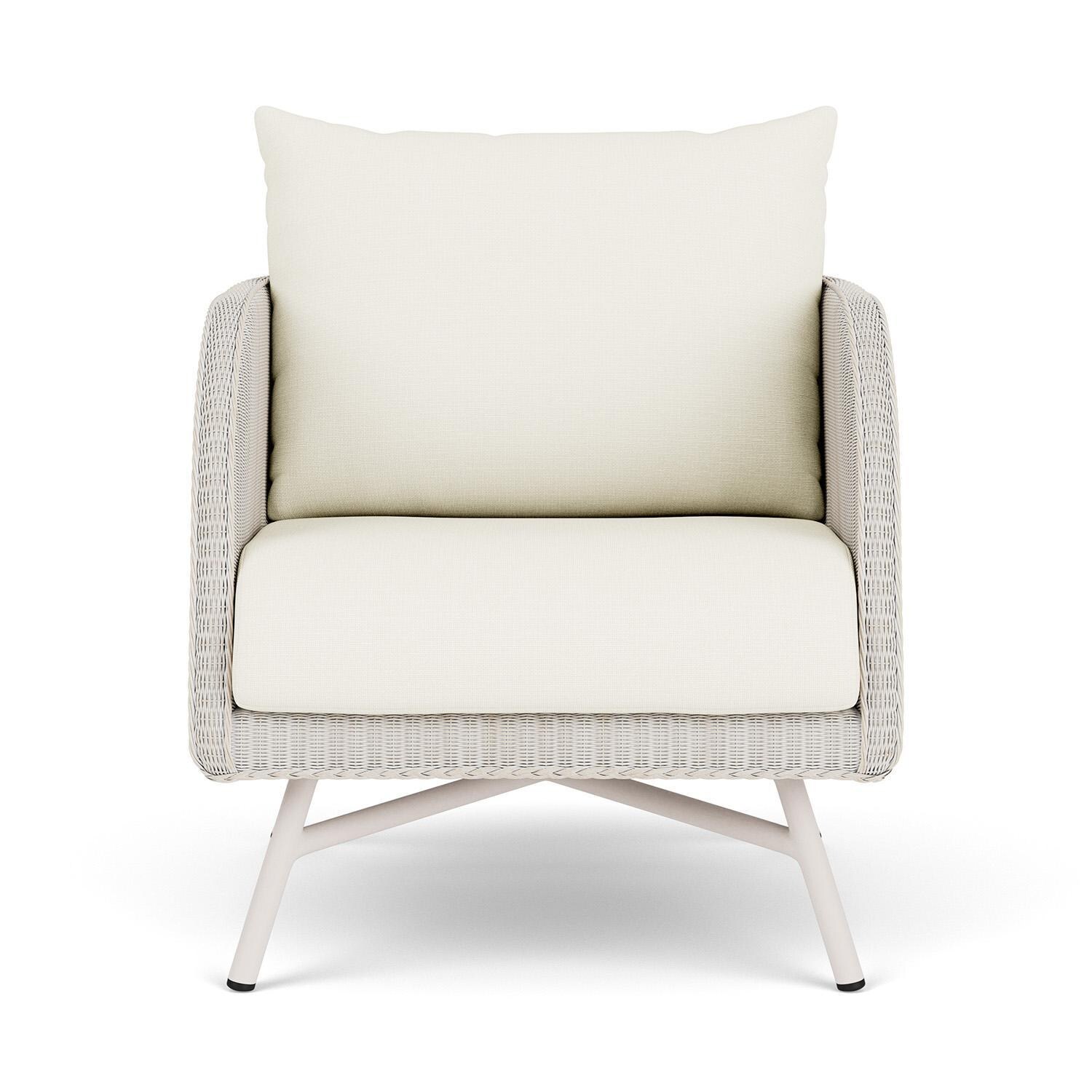 Lloyd Flanders Essence Lounge Chair W/Sailcloth Salt Fabric - Antique White Finish thumbnail