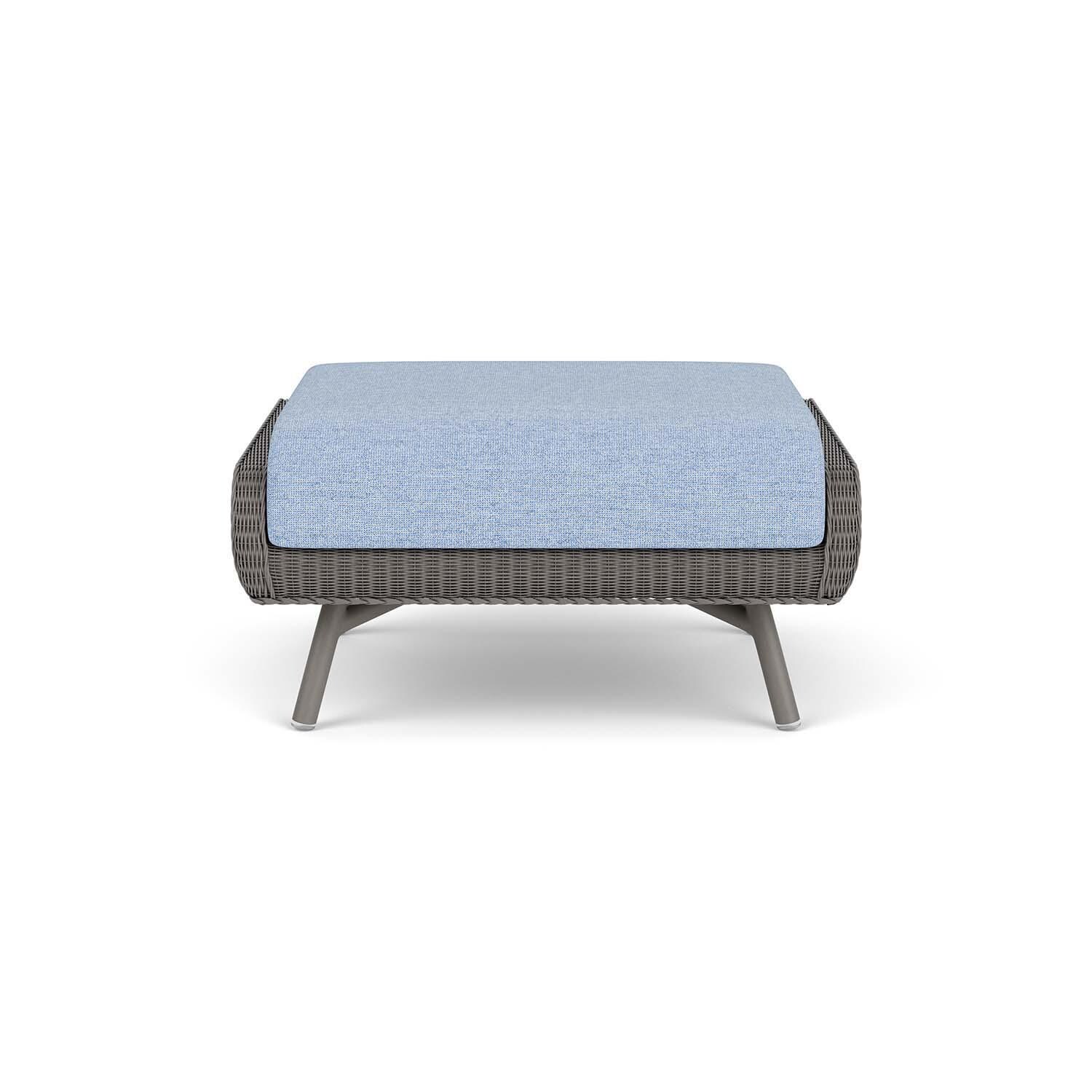 Lloyd Flanders Essence Ottoman W/Demo Skyway Fabric - Pewter Finish thumbnail