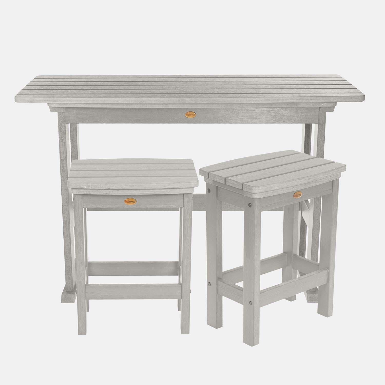 Hart Lane 3 Pc Recycled Plastic Counter Height Dining Set in Harbor Gray By Lakeview - White Background thumbnail