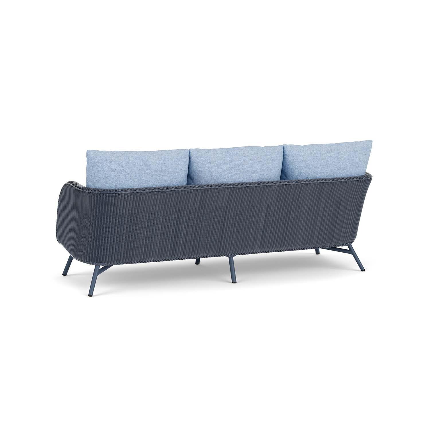 Lloyd Flanders Essence Sofa W/Demo Skyway Fabric - Denim Blue Finish - Back Left thumbnail