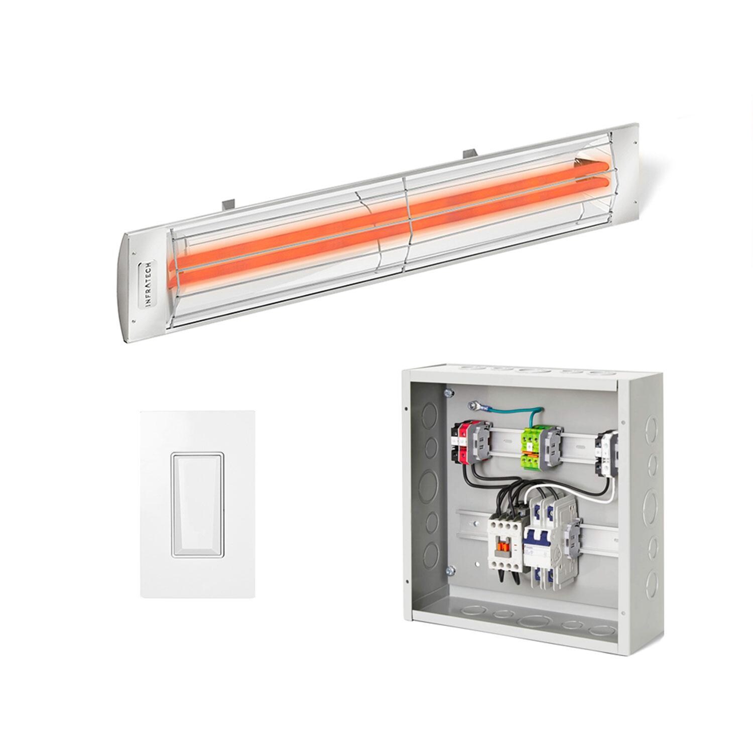 Infratech Contactor Package 6 - 1 CD Series 4000 Watt SS Patio Heaters, 1 Smart Switches & 1 Single Panel Enhanced Timer Package