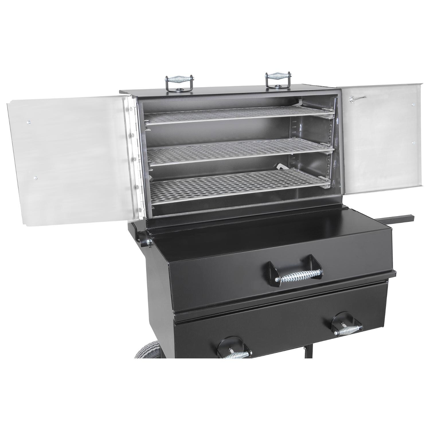 The Good-One 21300AOH Heritage Oven Gen III 32-Inch Freestanding Charcoal Smoker - Open thumbnail