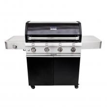 Saber Cast Black 670 40-Inch 4-Burner Infrared Propane Gas Grill With Side Burner - R67CC1117 image