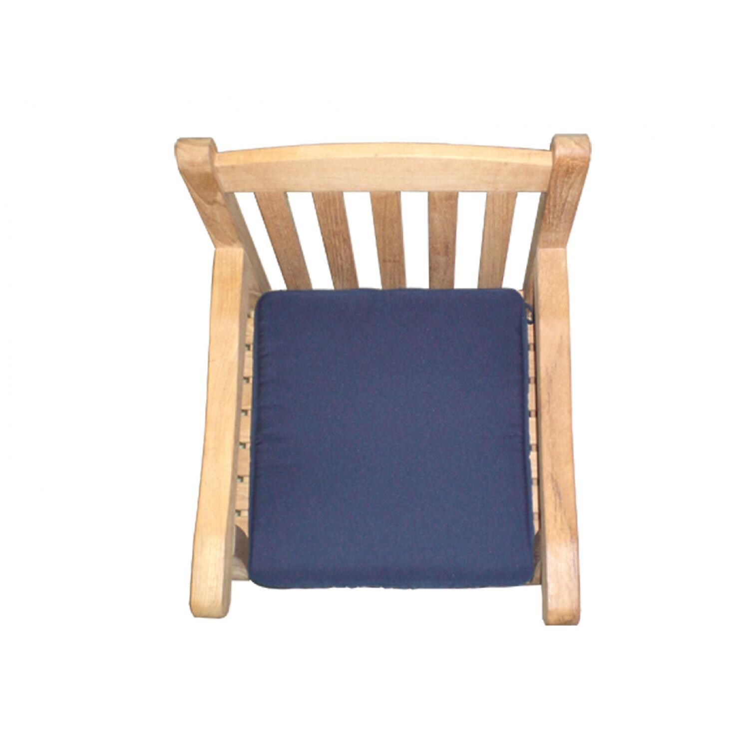 Sunbrella Navy One Seater Cushion By Royal Teak thumbnail