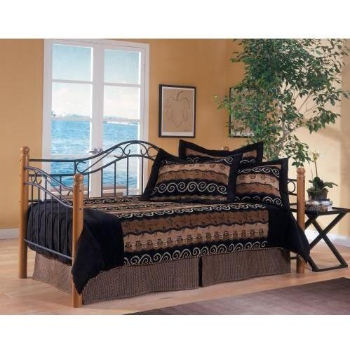 Hillsdale Winsloh Daybed With Posts Black/Medium Oak - 123DB