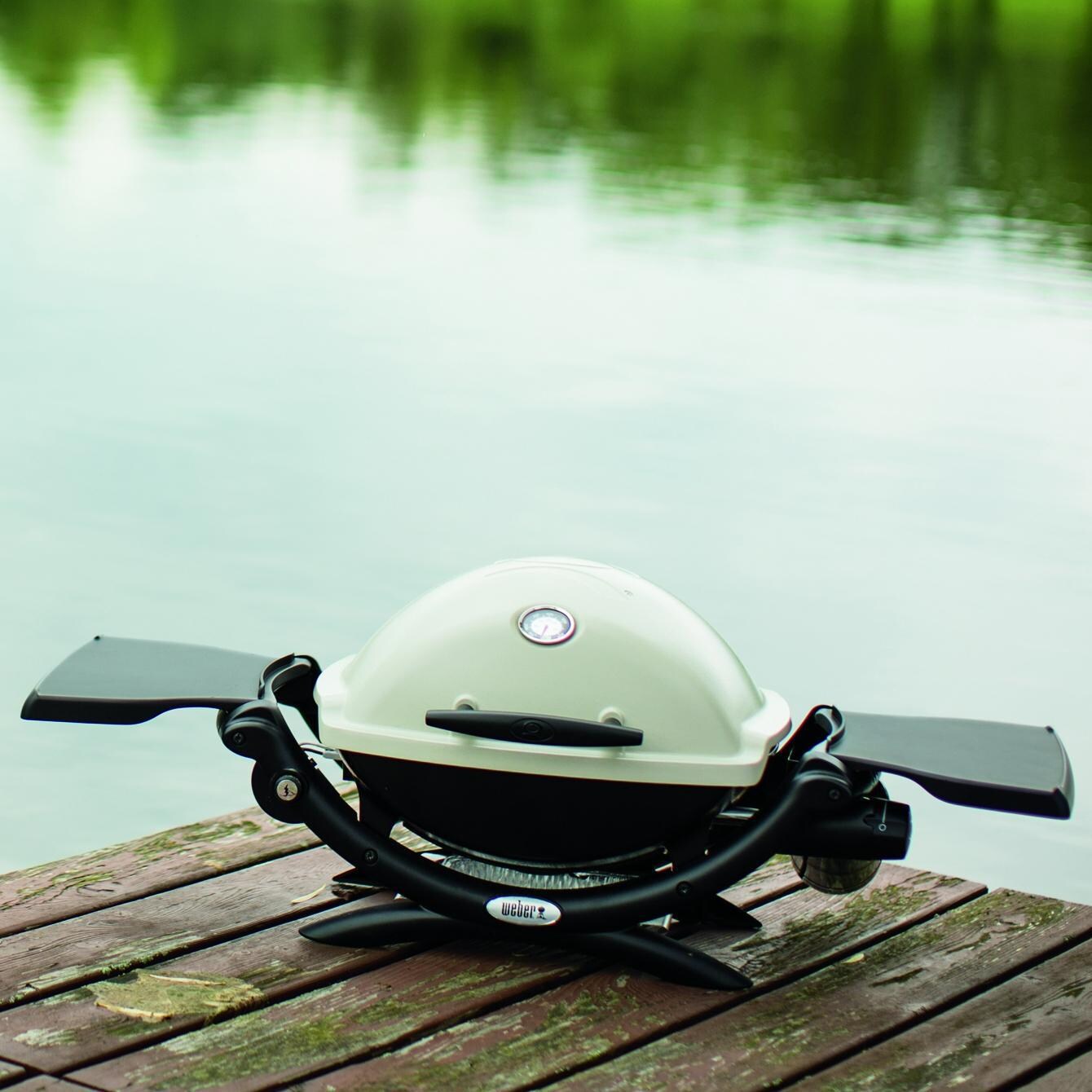 Weber Q 1200 Portable Propane Gas Grill Titanium 51060001