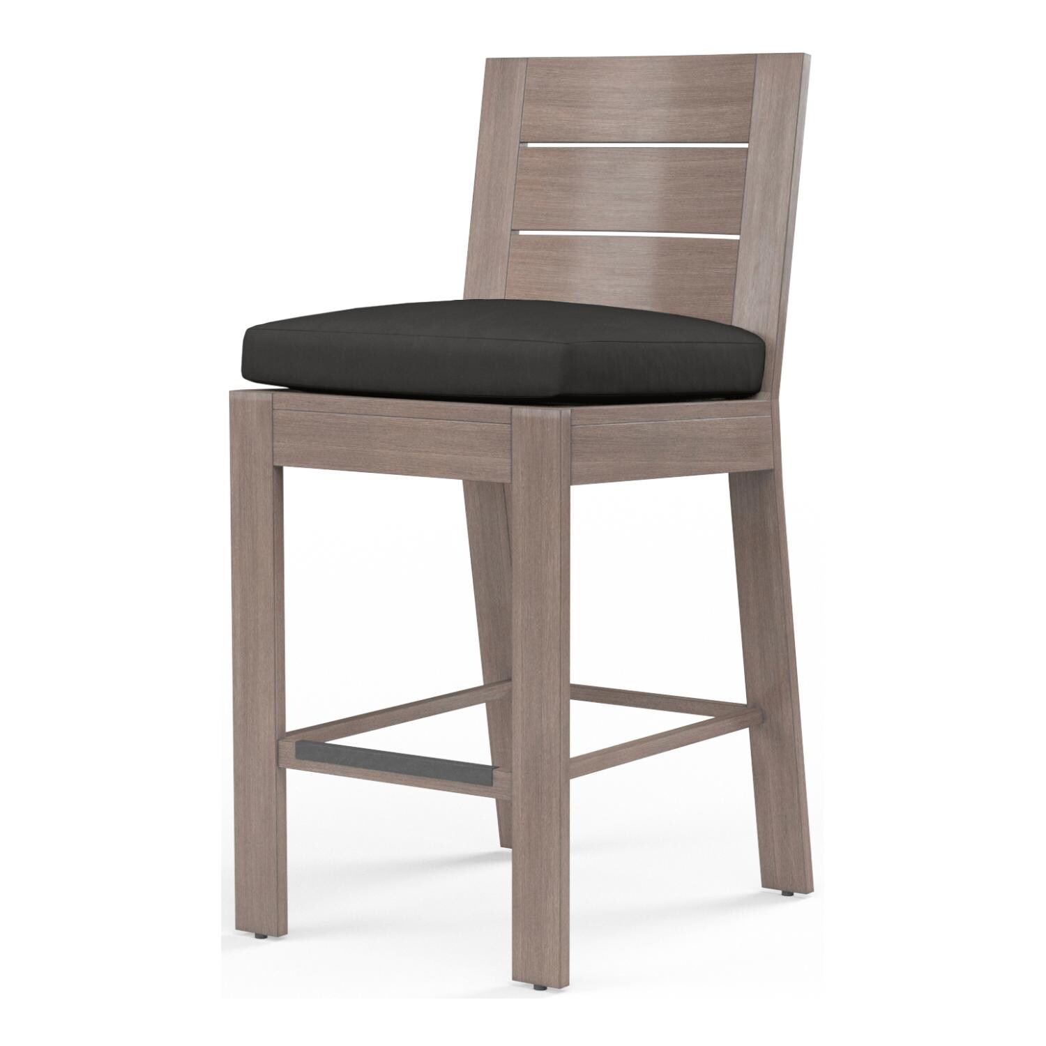 Laguna Aluminum Counter Stool w/ No Welt in Driftwood/Spectrum Carbon by Sunset West
