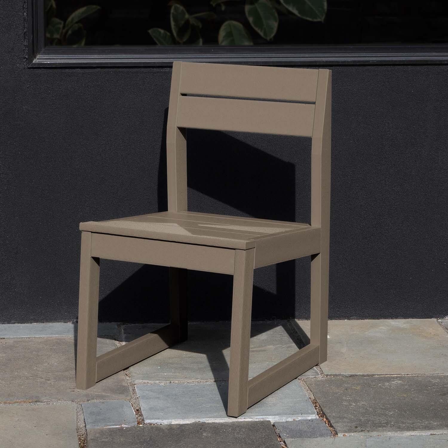 Hazel Cove Recycled Plastic Dining Side Chair in Cabana Tan by Lakeview Outdoor Designs