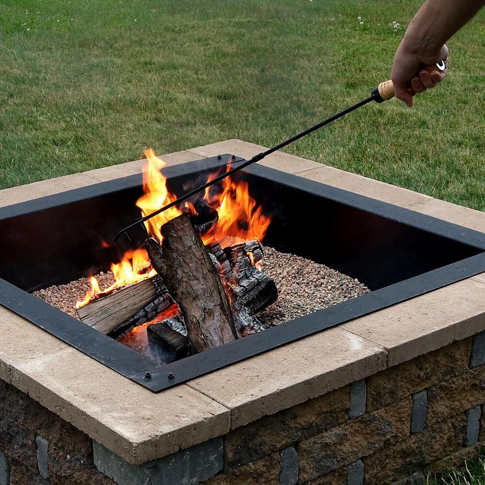 Ultimate Patio 26-Inch Fire Pit Poker w/ Wood Handle - Poking the Fire thumbnail