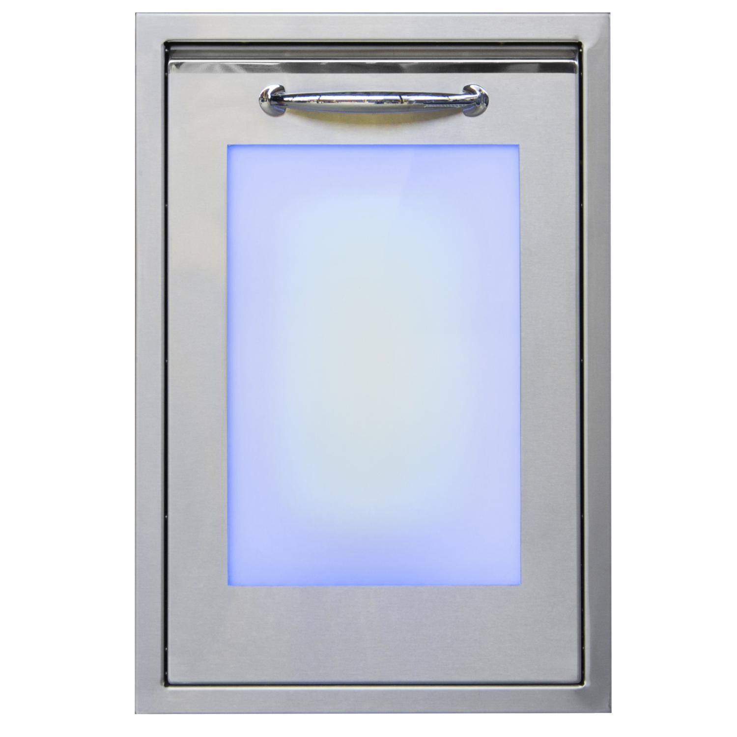 Luxor Illuminated LED 14-Inch Pull-Out Trash Drawer - Front View thumbnail