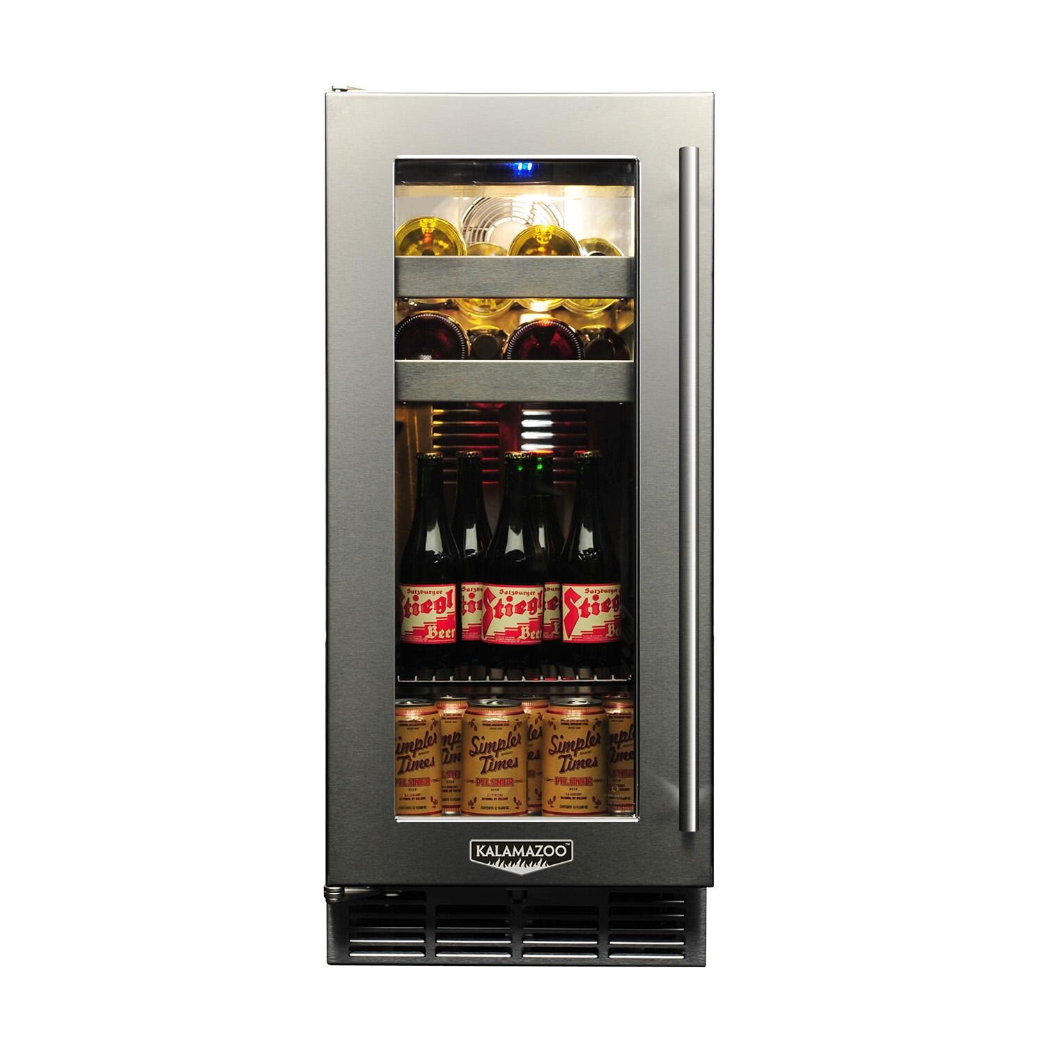 Kalamazoo Signature 15 Inch Outdoor Beverage Center - Left Hinge - Lock - Marine-Grade - K-HP15BO-4-3LL-M6