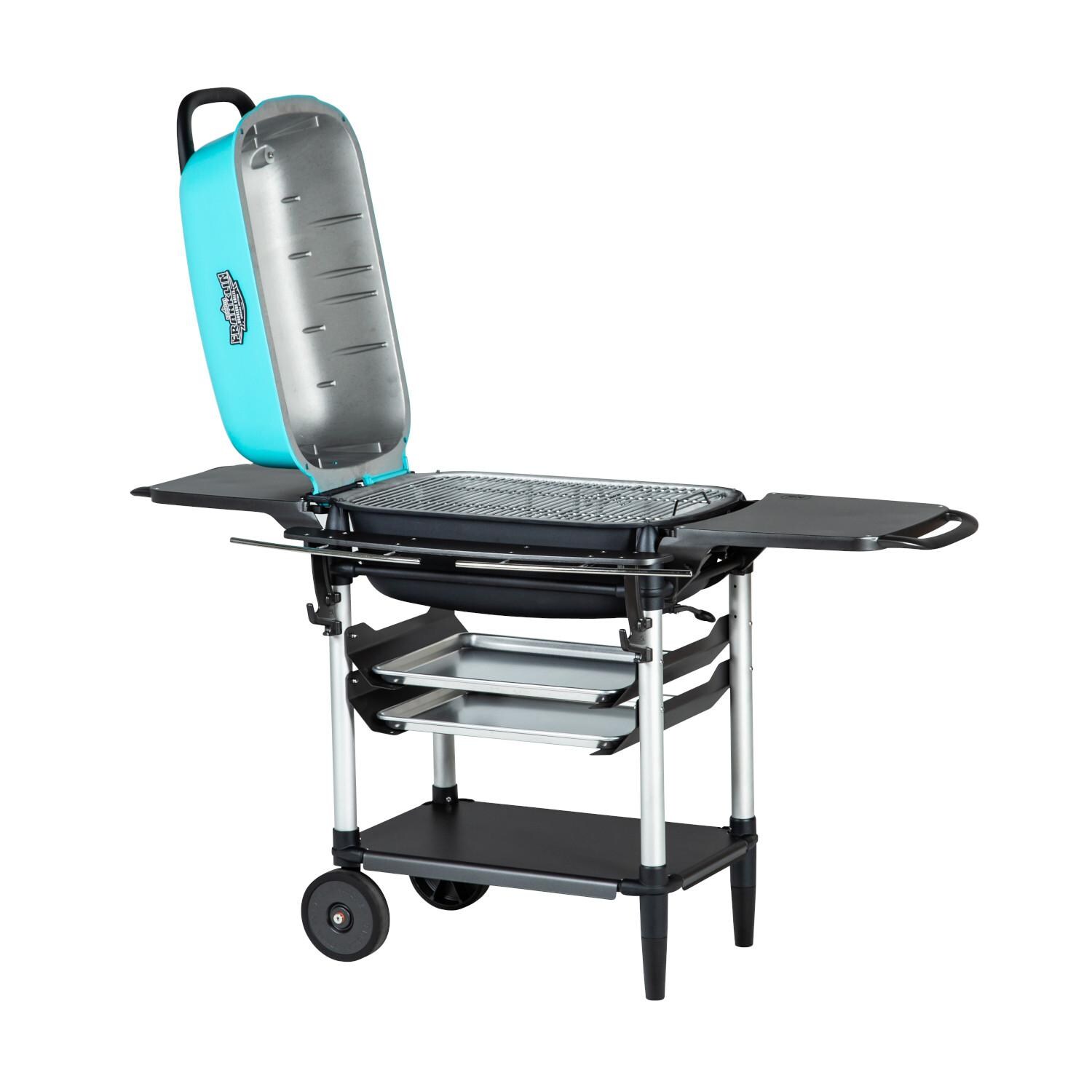 PK Grills PK300-AF-TC Teal PK300AF Grill & Smoker - Hood Open thumbnail